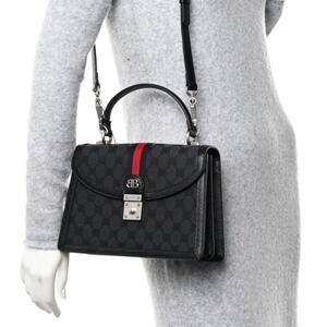 Gucci X BALENCIAGA BB Supreme Monogram Top Handle Bag